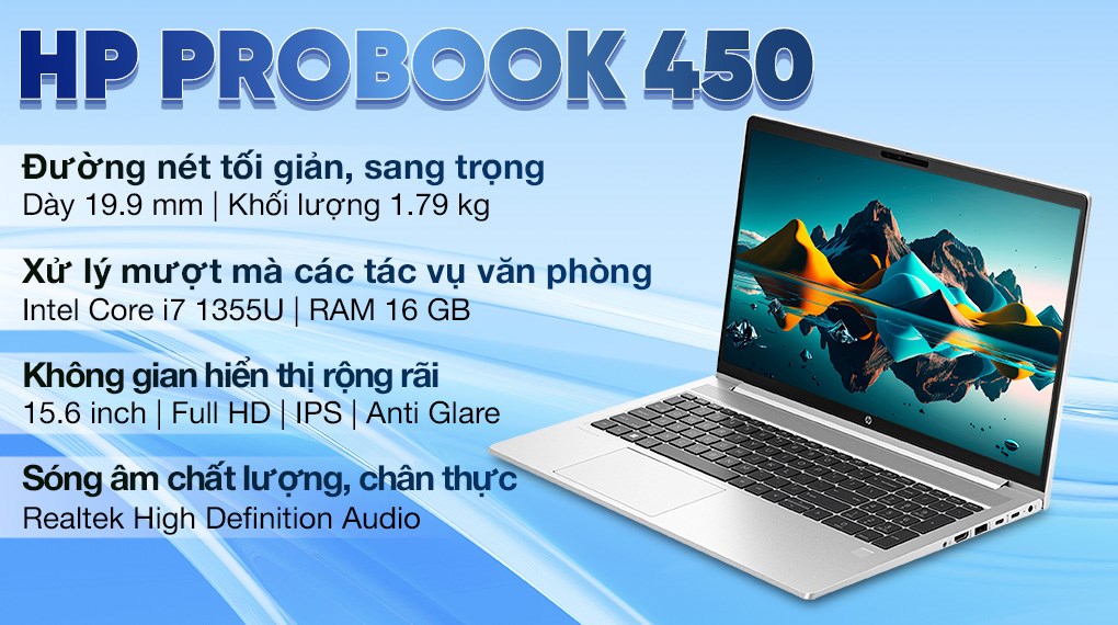 Laptop HP Probook 450 G10 i7 1355U/16GB/512GB/Win11 (873D3PA)
