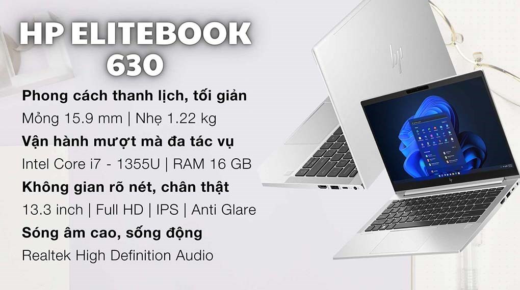 Laptop HP Elitebook 630 G10 i7 (873F2PA) - Chính hãng, trả góp