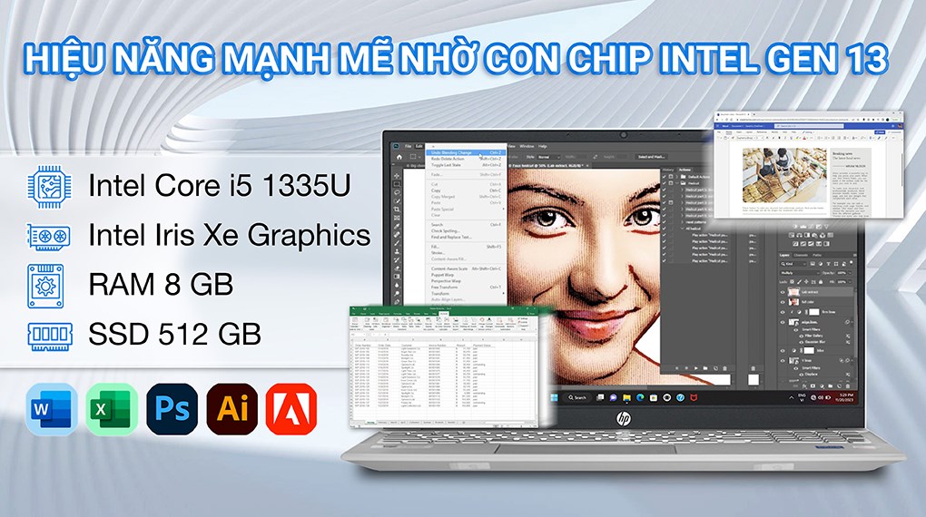 Laptop HP Pavilion 15 eg3095TU - 8C5L6PA (i5 1335U, 8GB, 512GB, Full HD, Win11)