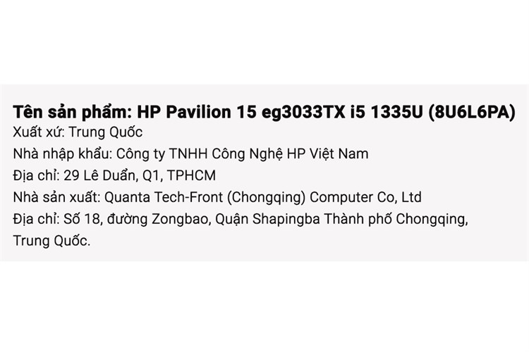 Laptop HP Pavilion 15 eg3033TX i5 1335U/16GB/512GB/2GB MX550/Win11 (8U6L6PA) Màu Vàng