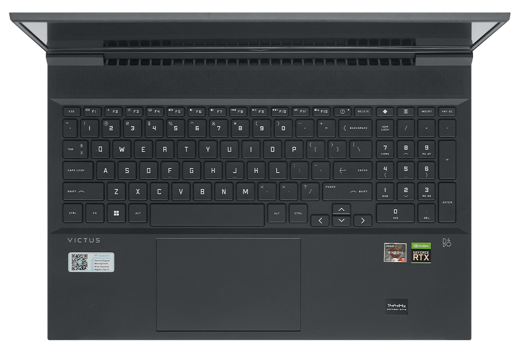 Laptop HP Gaming VICTUS 16 e1106AX R5 6600H/8GB/512GB/4GB RTX3050Ti/144Hz/Win11 (7C0T1PA) Màu Đen