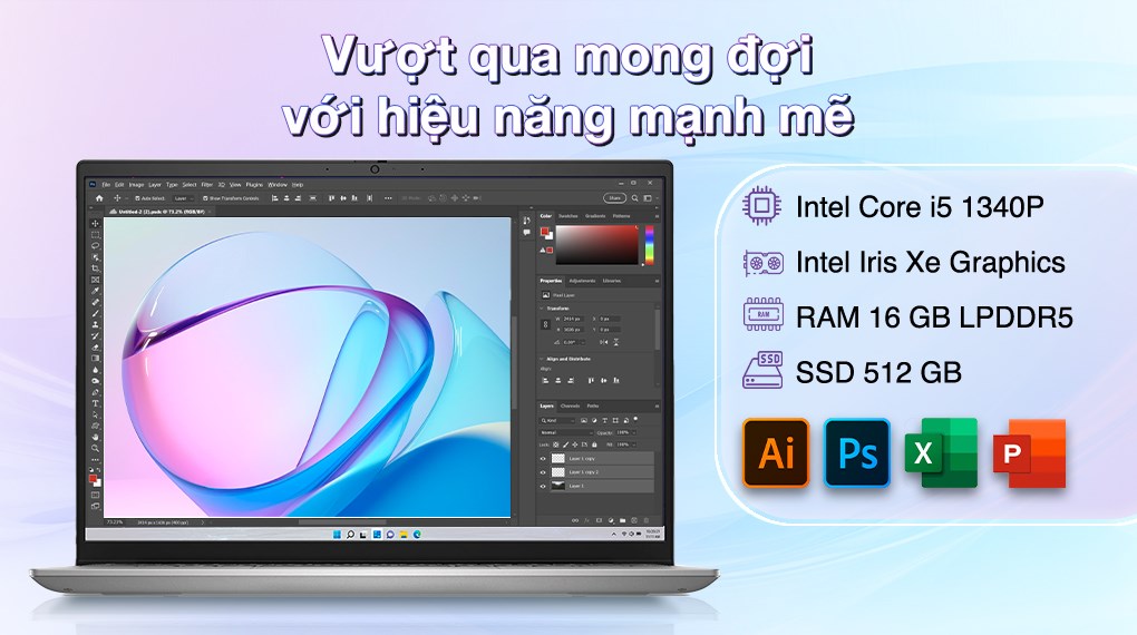 Laptop Dell Inspiron 14 5430 i5 1340P/16GB/512GB/OfficeHS/Win11 (N4I5497W1)