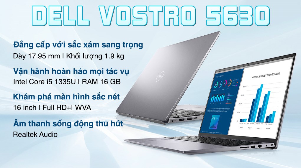 Laptop Dell Vostro 16 5630 i5 1335U/16GB/512GB/OfficeHS/Win11 (V5630-i5U165W11GRU)