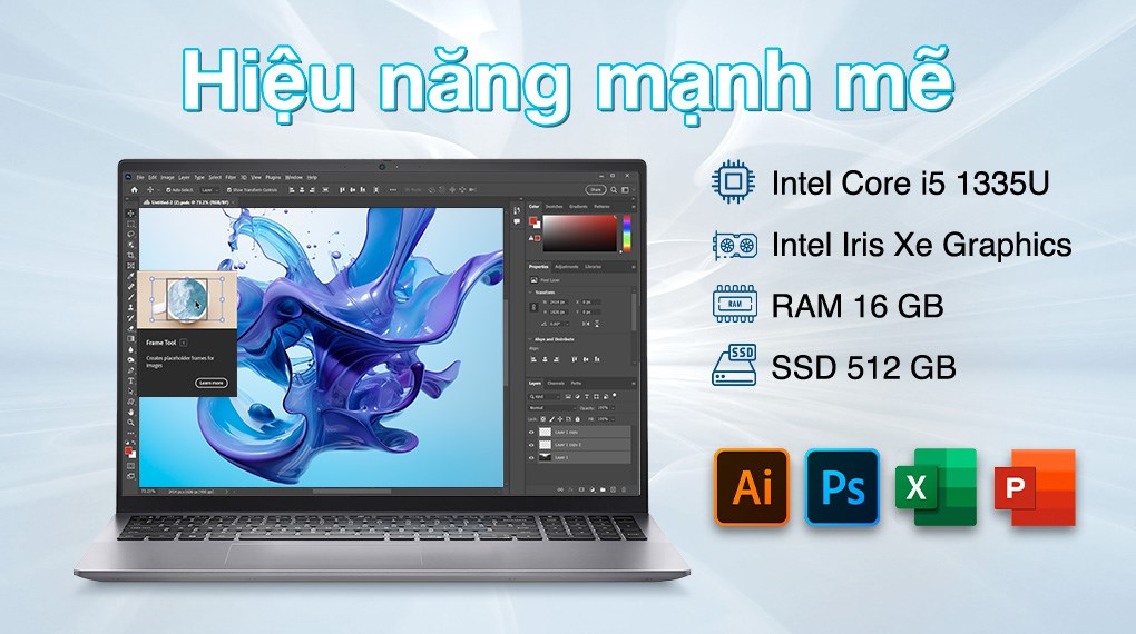 Laptop Dell Vostro 16 5630 i5 1335U/16GB/512GB/OfficeHS/Win11 (V5630-i5U165W11GRU)