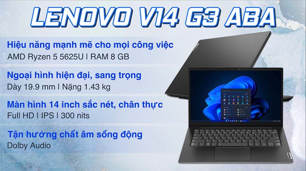 Laptop Lenovo V14 G3 ABA R5 5625U/8GB/512GB/Win11 (82TU006SVN)