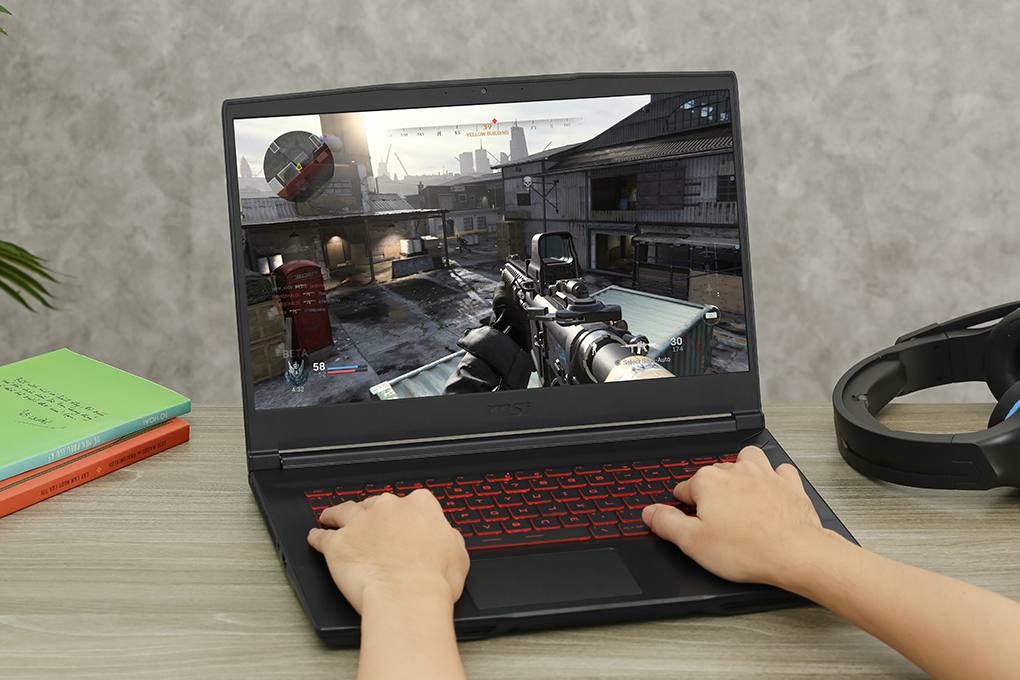 Laptop MSI Gaming GF63 Thin 12UCX i5 12450H/16GB/512GB/4GB RTX2050/144Hz/Win11 (873VN) Màu Đen