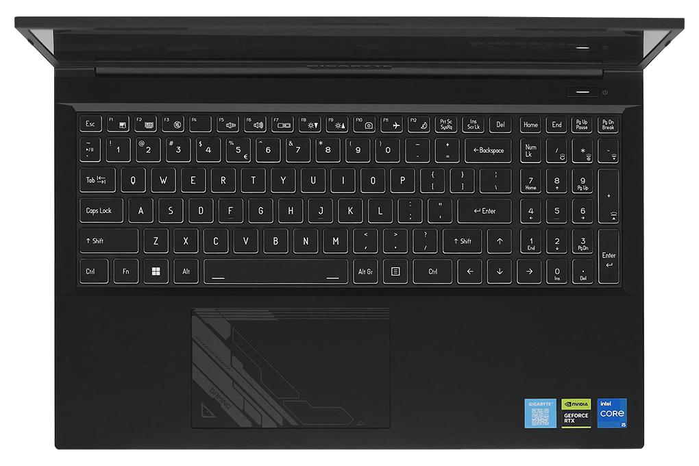 Laptop Gigabyte Gaming G5 i5 12500H/8GB/512GB/8GB RTX4060/144Hz/Win11 (KF-E3PH333SH) Màu Đen