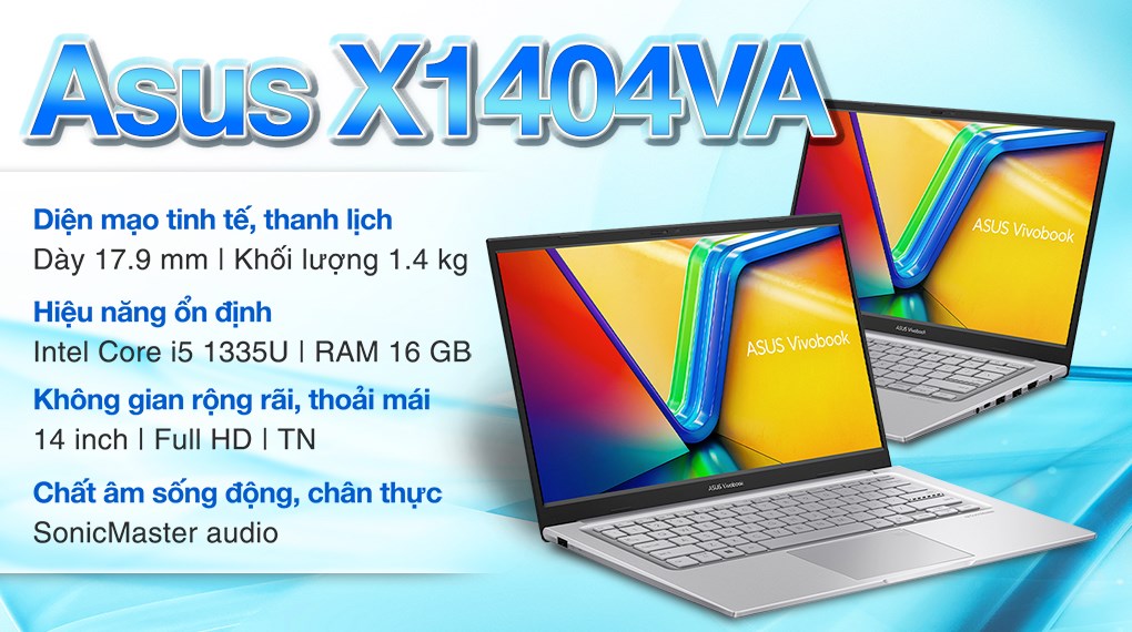 Laptop Asus Vivobook 14 X1404VA i5 1335U/16GB/512GB/Win11 (NK050W)