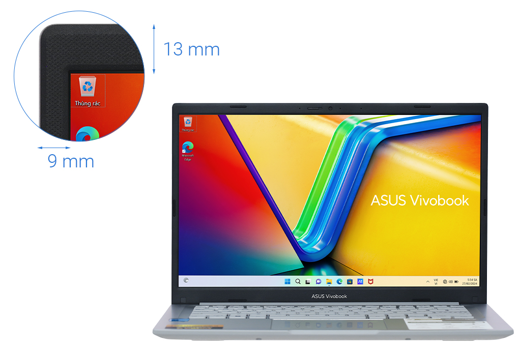 Laptop Asus Vivobook 14 X1404ZA - NK246W (i3 1215U, 8GB, 512GB, Full HD, Win11) Màu Bạc