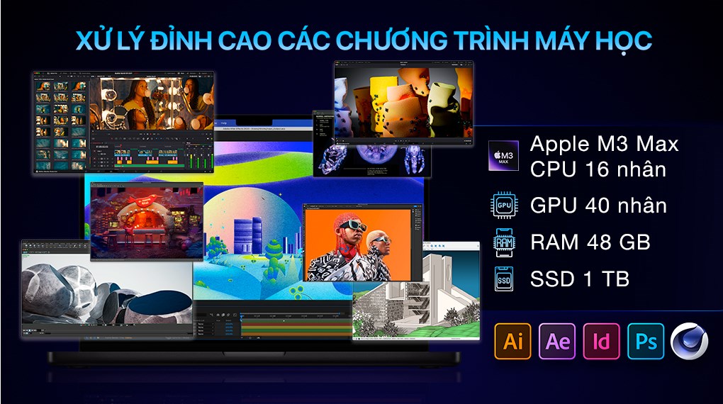 Laptop Apple MacBook Pro 16 inch M3 Max 48GB/1TB (Z1AH)
