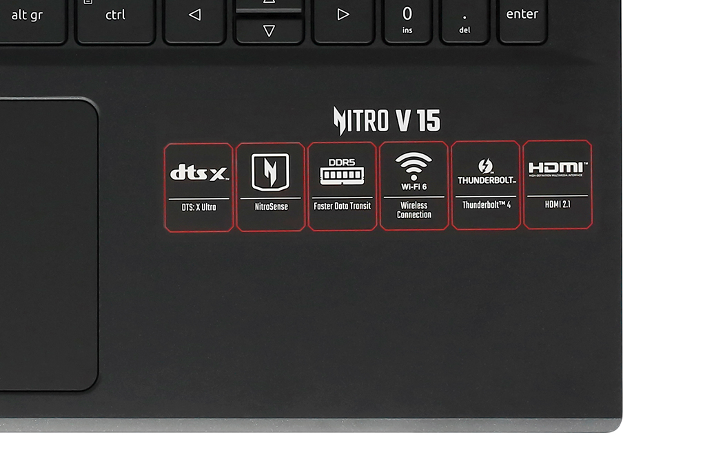 Laptop Acer Gaming Nitro V ANV15 51 57B2 - NH.QN8SV.001 (i5 13420H, 8GB, 512GB, RTX 4050 6GB, Full HD 144Hz, Win11) Màu Đen