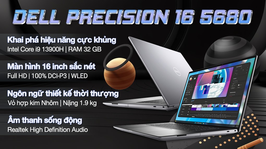 Laptop Dell Precision 16 5680 i9 13900H/32GB/1TB/8GB RTXA2000/Win11 Pro (71024680)