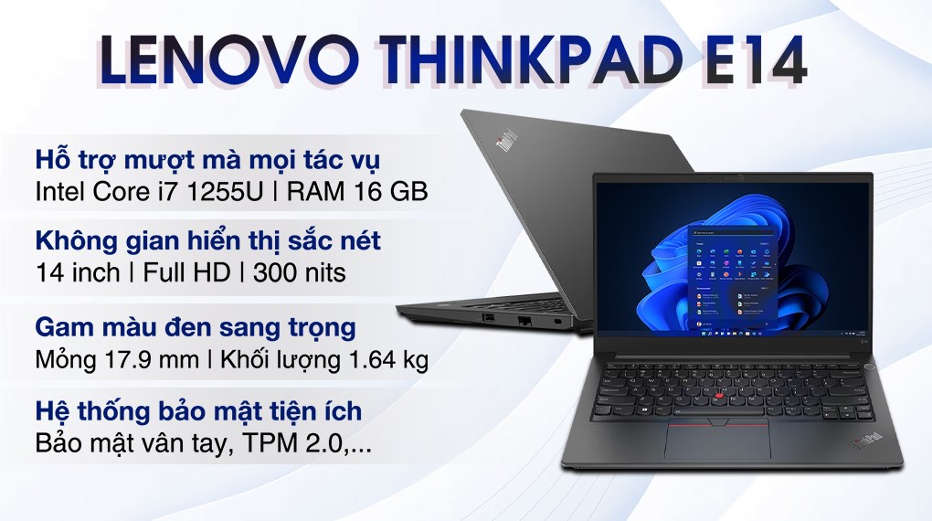 Laptop Lenovo ThinkPad E14 Gen 4 i7 (21E300E2VN) - Chính hãng, trả góp