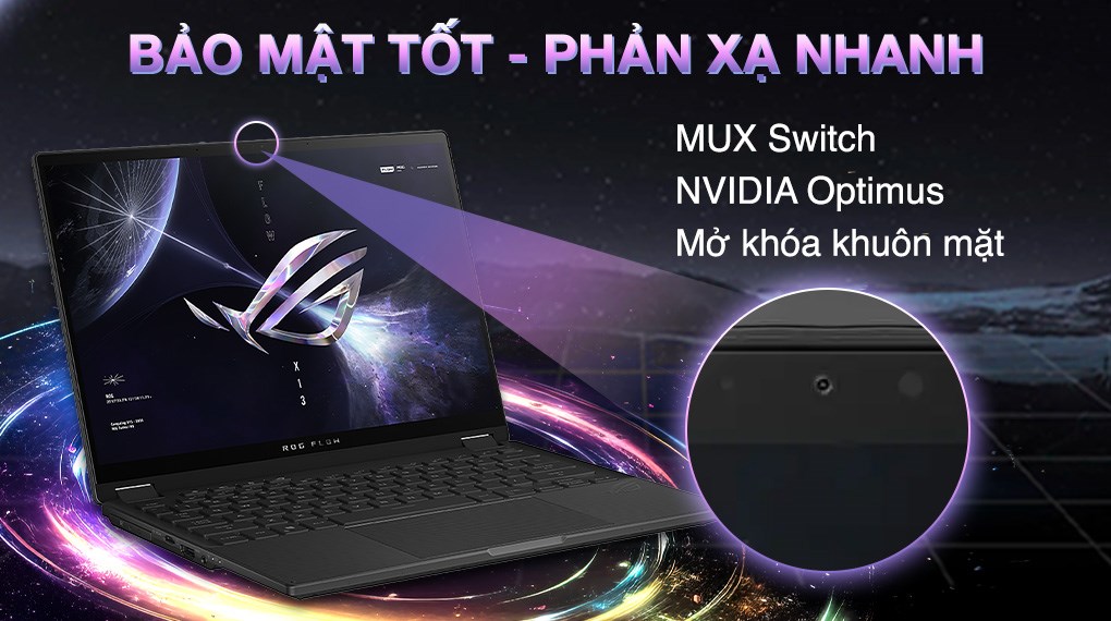 Laptop Asus Gaming ROG Flow X13 GV302XU R9 7940HS/16GB/1TB/6GB RTX4050/165Hz/Touch/Pen/Túi/Win11 (MU223W)