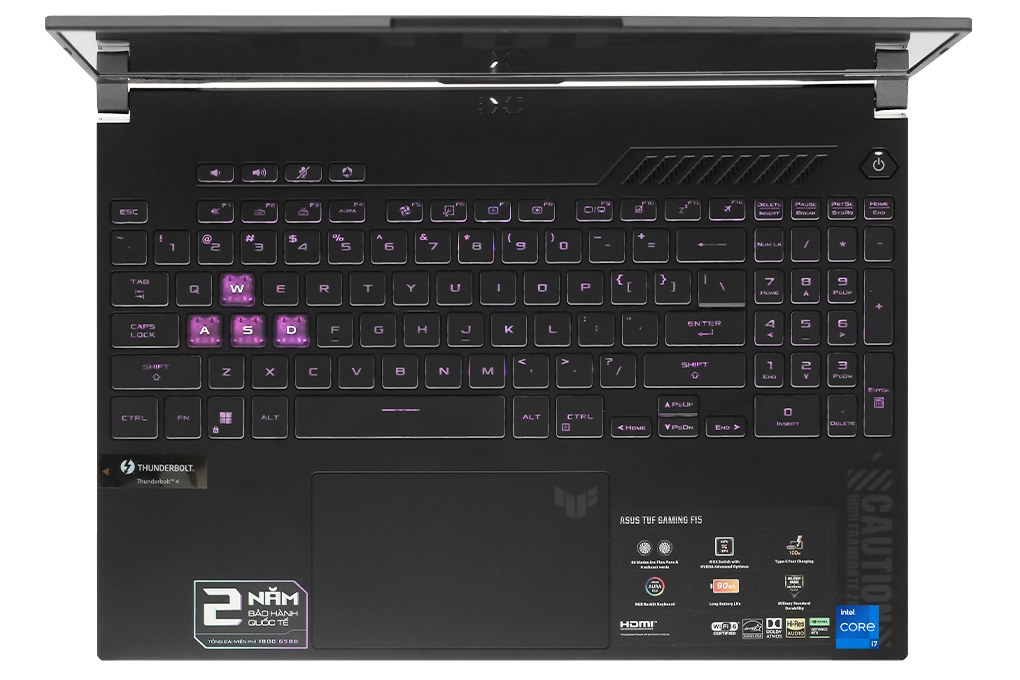 Laptop Asus TUF Gaming F15 FX507VU - LP167W (i7 13620H, 16GB, 512GB, RTX 4050 6GB, Full HD 144Hz, Win11) Màu Xám