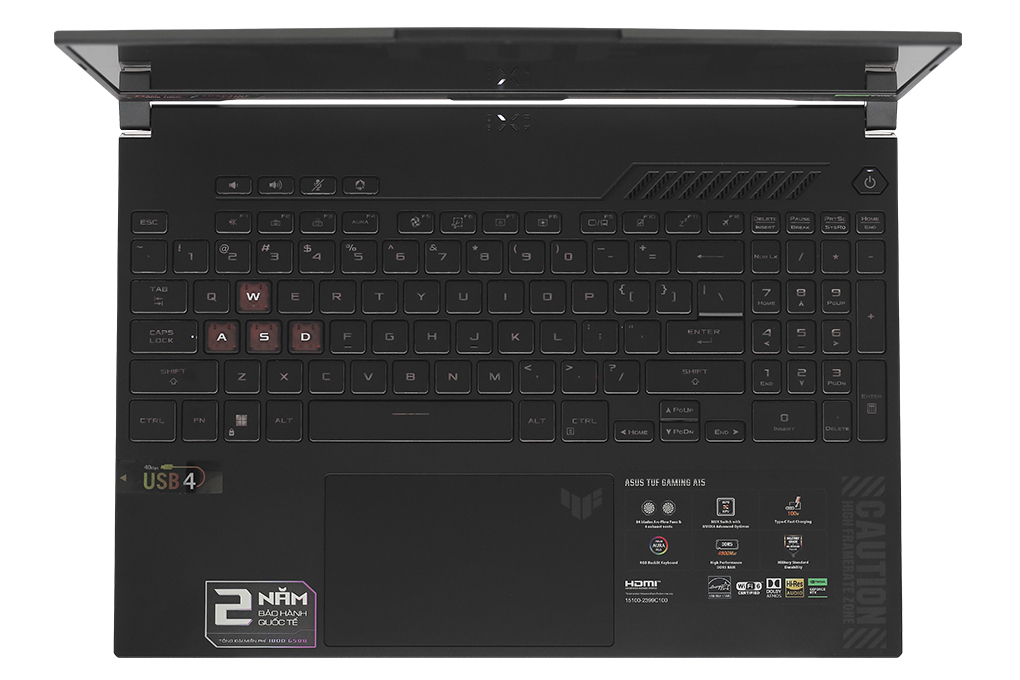 Laptop Asus TUF Gaming A15 FA507NU - LP105W (R5 7535HS, 16GB, 512GB, RTX 4050 6GB, Full HD 144Hz, Win11) Màu Xám