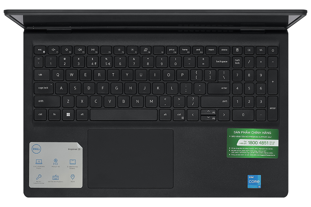 Laptop Dell Inspiron 15 3520 - 71027003 (i5 1235U, 8GB, 512GB, Full HD 120Hz, OfficeHS, KYHD, Win11) Màu Đen