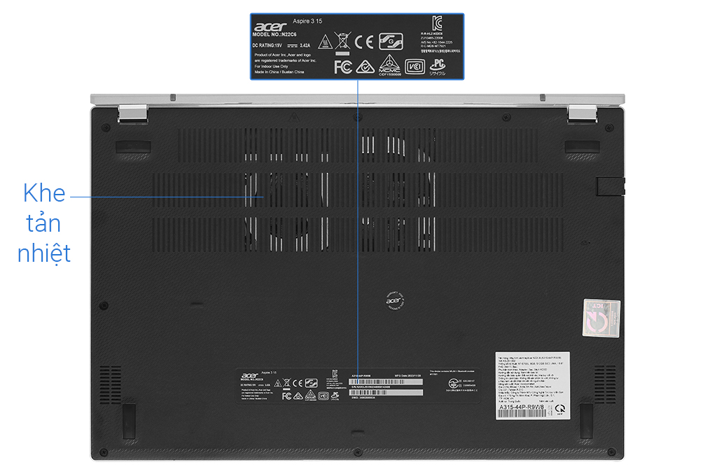 Laptop Acer Aspire A315 44P R9W8 - NX.KSJSV.002 (R7 5700U, 8GB, 512GB, Full HD, Win11) Màu Bạc