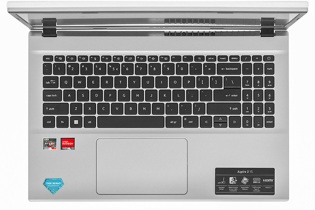 Laptop Acer Aspire A315 44P R9W8 - NX.KSJSV.002 (R7 5700U, 8GB, 512GB, Full HD, Win11) Màu Bạc