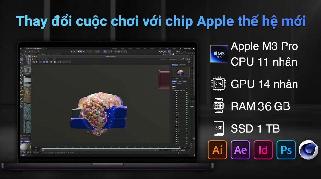 Laptop Apple MacBook Pro 14 inch M3 Pro 36GB/1TB