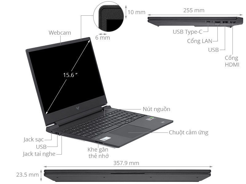 HP Gaming VICTUS 15 fb1022AX - 94F19PA (R5 7535HS, 16GB, 512GB, RTX 2050 4GB, Full HD 144Hz, Win11)