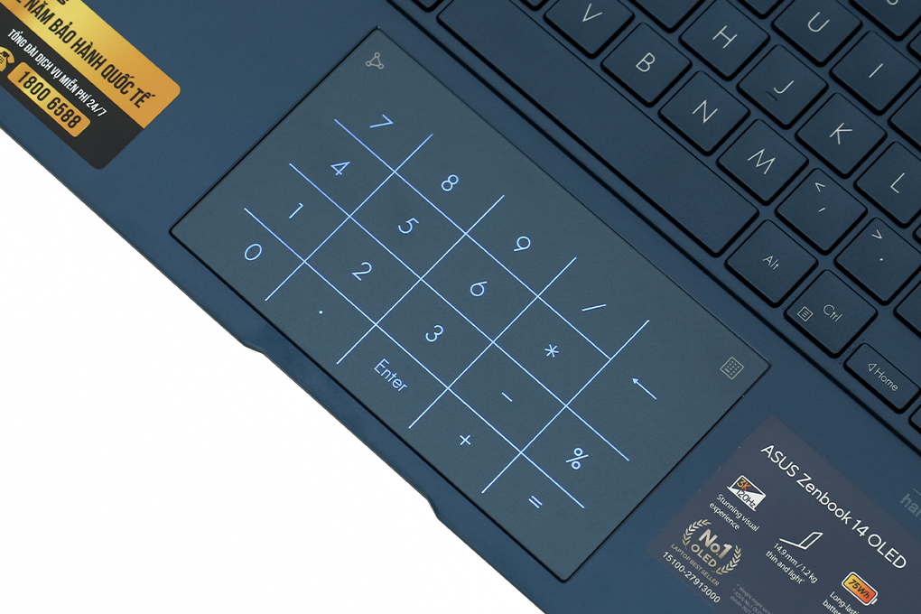 Laptop Asus Zenbook 14 OLED UX3405MA - PP152W (Ultra 7 155H, 32GB, 1TB, 2.8K OLED 120Hz, Win11) - 11