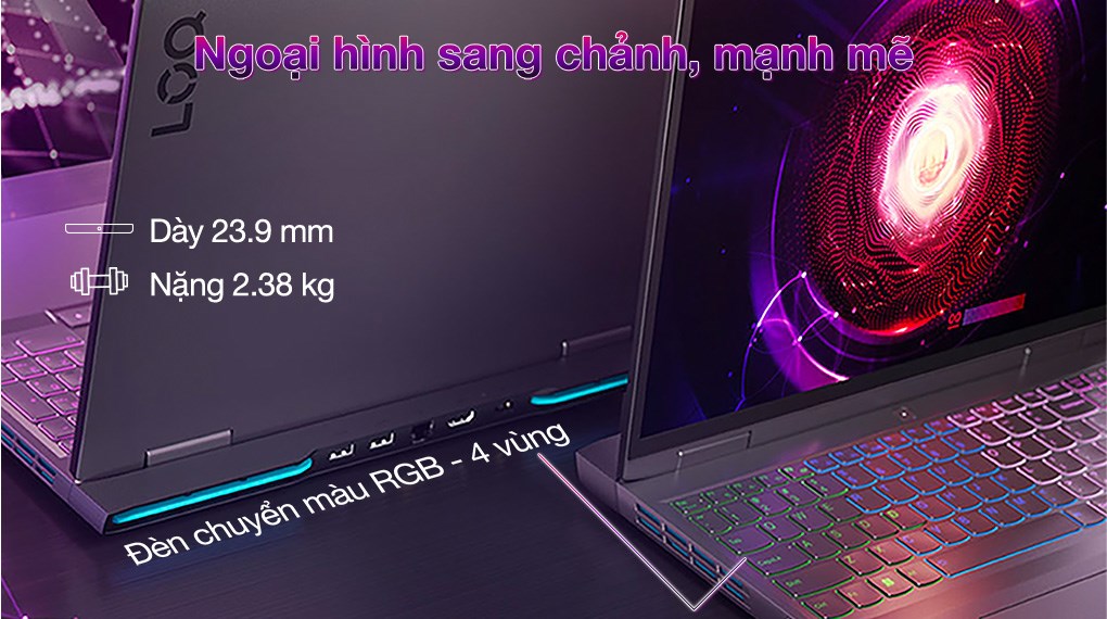 Laptop Lenovo Gaming LOQ 15IRX9 i7 13650HX/16GB/512GB/6GB RTX4050/144Hz/Win11 (83DV000NVN)