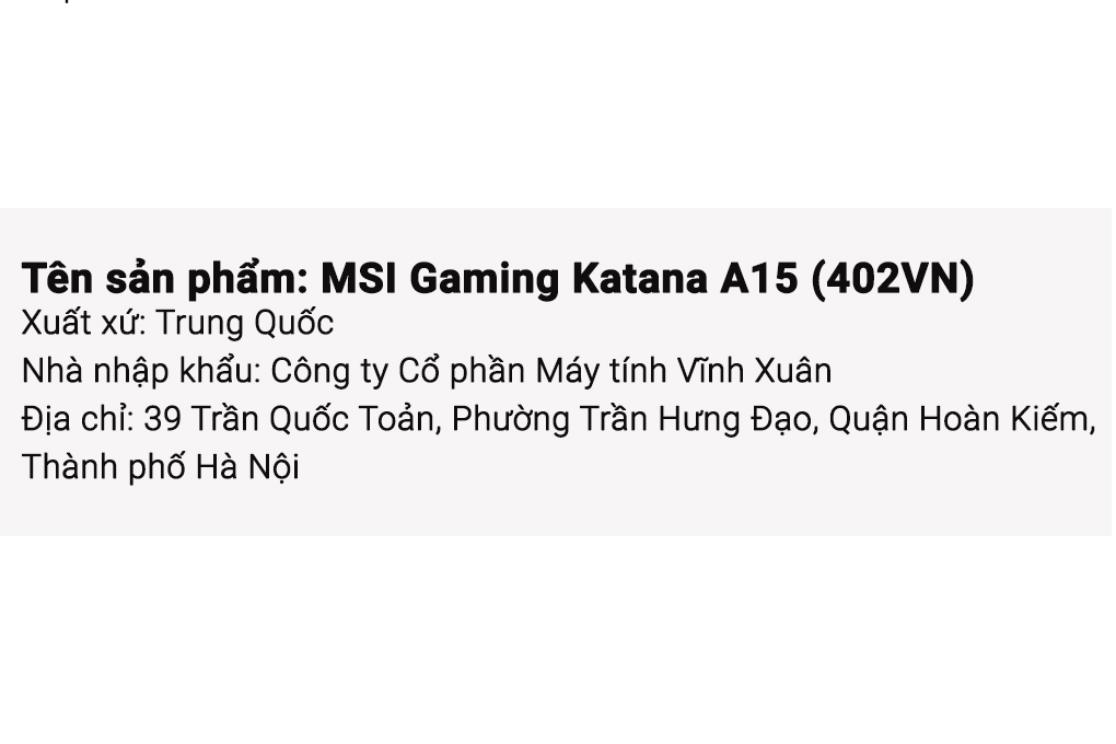 MSI Gaming Katana A15 AI B8VE - 402VN (R7 8845HS, 16GB, 512GB, RTX 4050 6GB, Full HD 144Hz, Win11) - 6