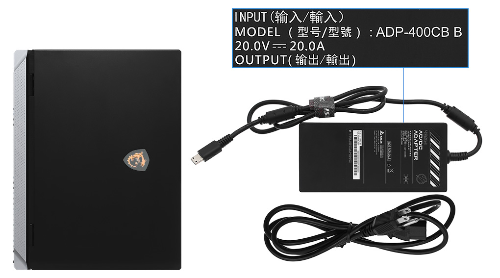 Bộ sản phẩm gồm: Sách hướng dẫn, Chuột ( Gaming ), Thùng máy, Sạc Laptop MSI ( 400W ), Balo ( Essential backpack )