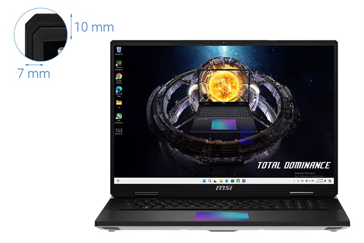 Laptop MSI Gaming Titan 18 HX A14VIG i9 14900HX/128GB/4TB/16GB RTX4090/120Hz/Balo/Chuột/USB/Win11 (205VN) Màu Đen