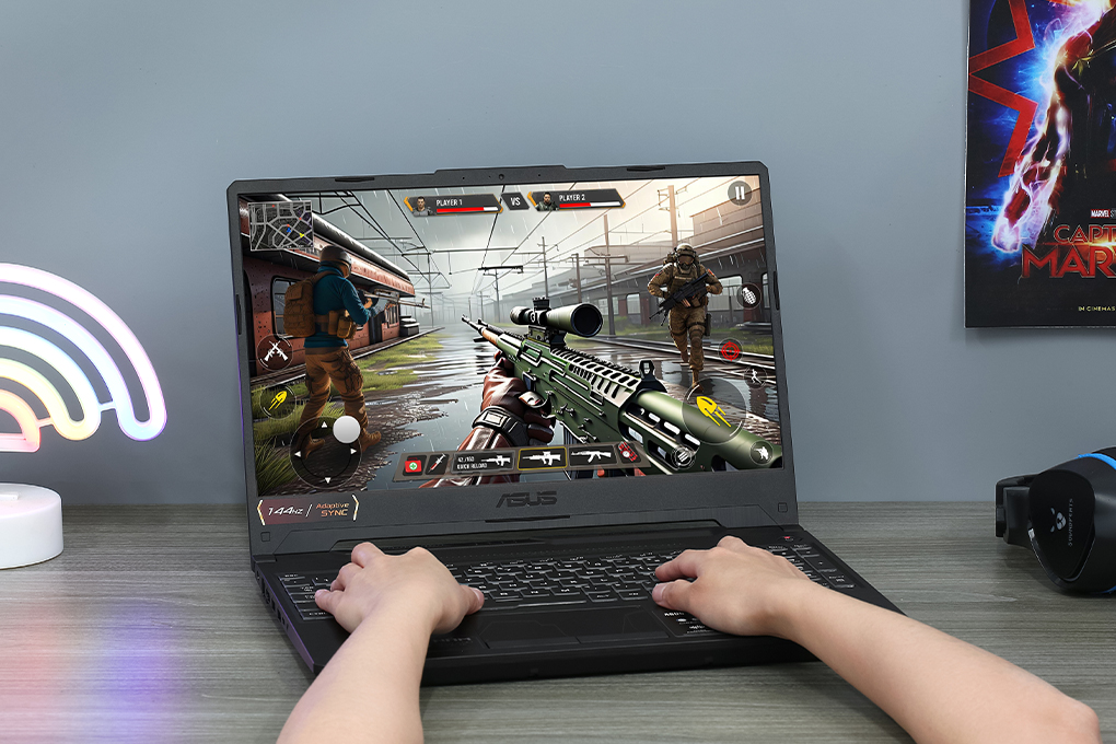 Laptop Asus TUF Gaming A15 FA506NF - HN012W (R5 7535HS, 16GB, 512GB, RTX 2050 4GB, Full HD 144Hz, Win11) Màu Đen