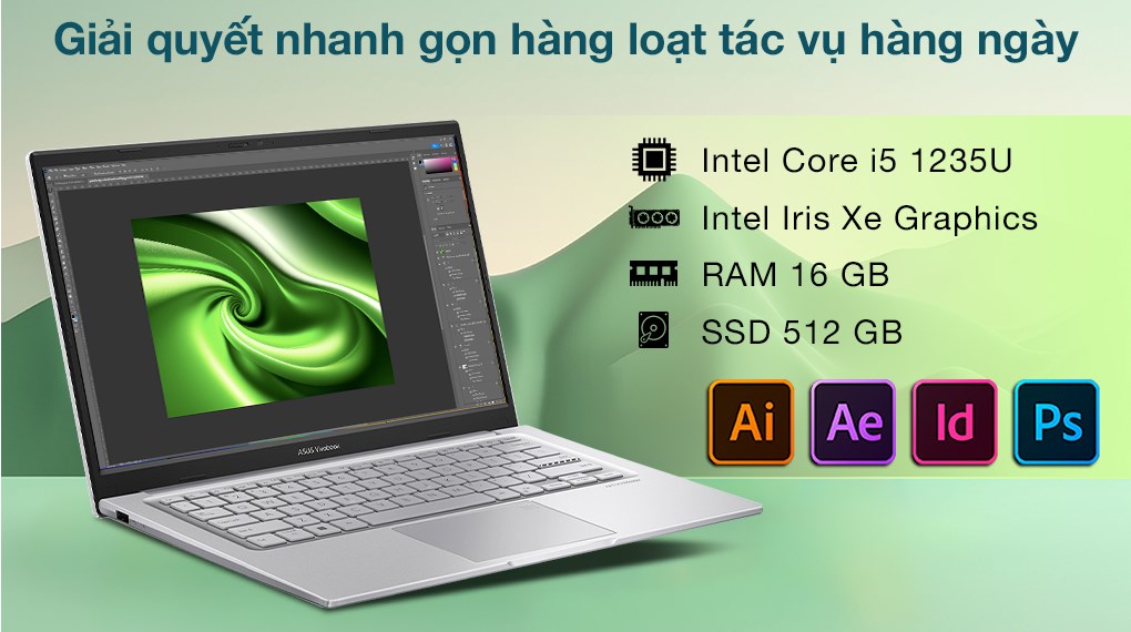 Hình ảnh Laptop Asus Vivobook X1404ZA i5 1235U/16GB/512GB/Win11 (NK376W)