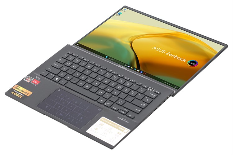 Laptop Asus Zenbook 14 OLED UM3402YA R5 7530U/16GB/512GB/Cáp/Túi/Win11 (KM405W) Màu Đen
