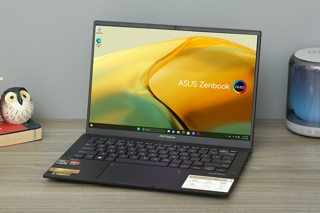 Laptop Asus Zenbook 14 OLED UM3402YA R5 7530U/16GB/512GB/Cáp/Túi/Win11 (KM405W) Màu Đen