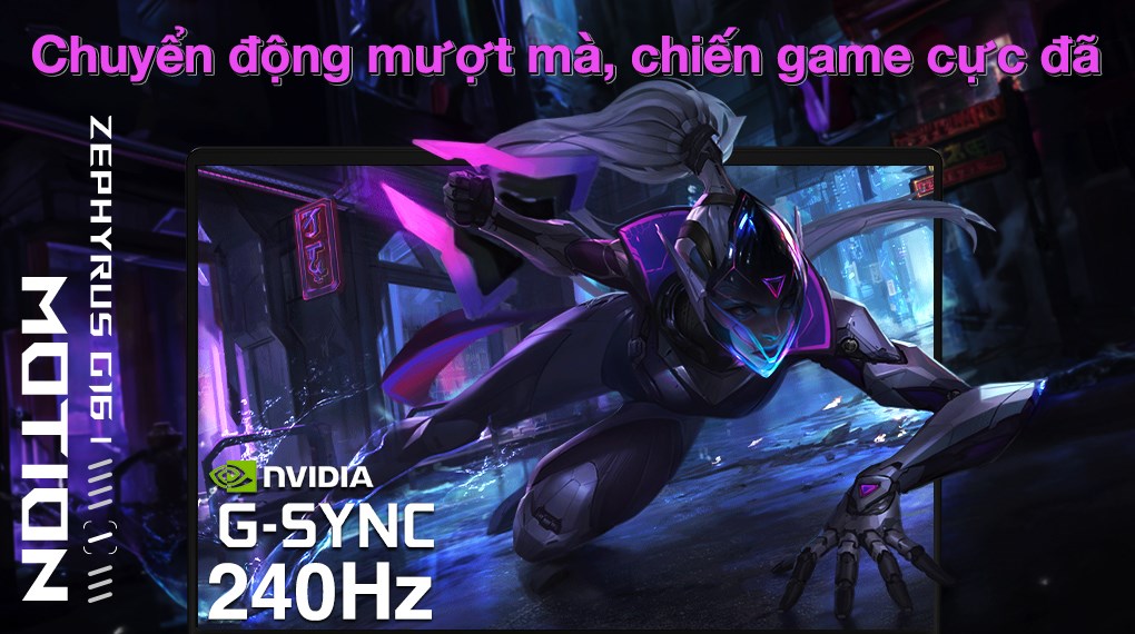 Laptop Asus Gaming ROG Zephyrus G16 GU605MV Ultra 9 185H/32GB/1TB/8GB RTX4060/240Hz/Túi/Win11 (QR135W)