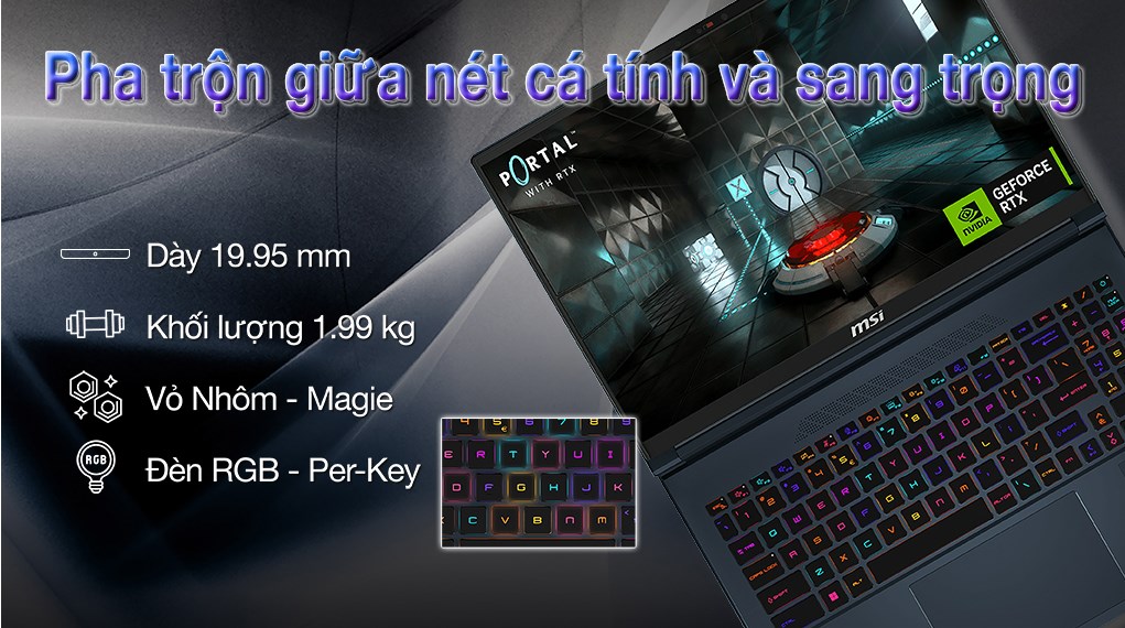 Laptop MSI Gaming Stealth 16 AI Studio A1VGG Ultra 9 185H/32GB/2TB/8GB RTX4070/240Hz/Balo/Chuột/Win11 (089VN)