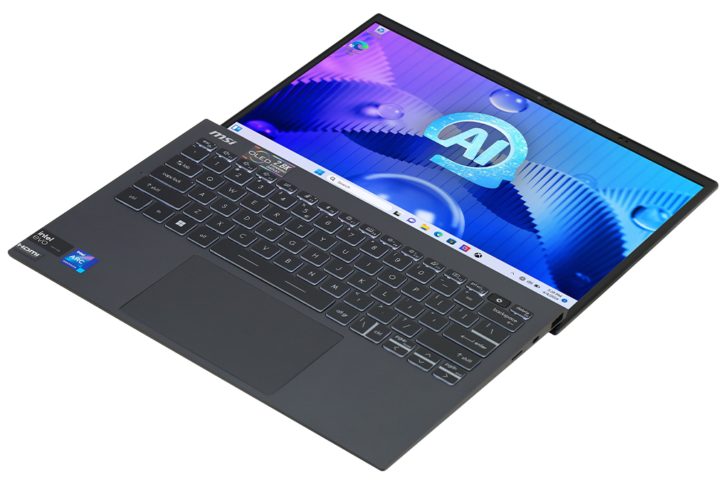 Laptop MSI Prestige 13 AI Evo A1MG - 062VN (Ultra 7 155H, 32GB, 1TB, 2.8K OLED, Win11) Màu Xám