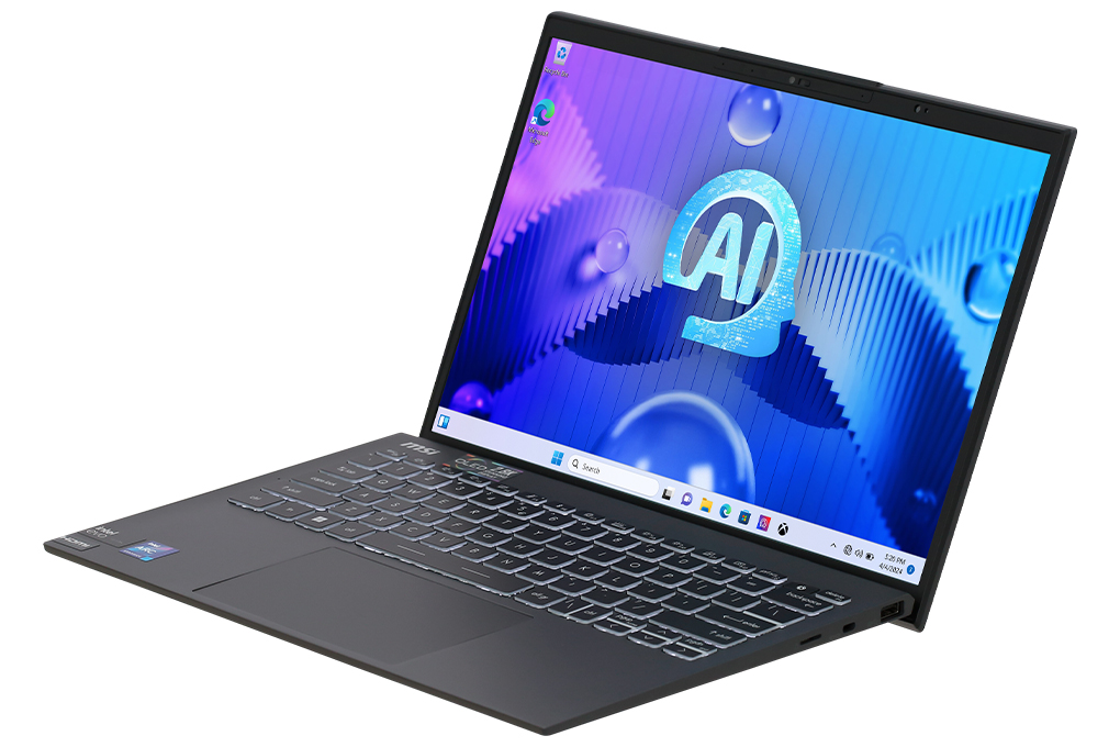 Laptop MSI Prestige 13 AI Evo A1MG - 062VN (Ultra 7 155H, 32GB, 1TB, 2.8K OLED, Win11) Màu Xám