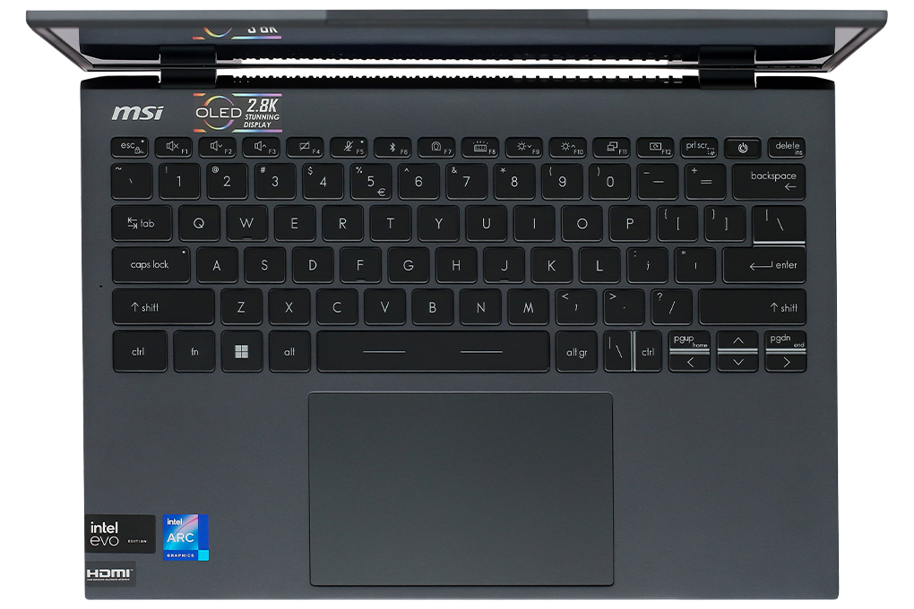 Laptop MSI Prestige 13 AI Evo A1MG - 062VN (Ultra 7 155H, 32GB, 1TB, 2.8K OLED, Win11) Màu Xám