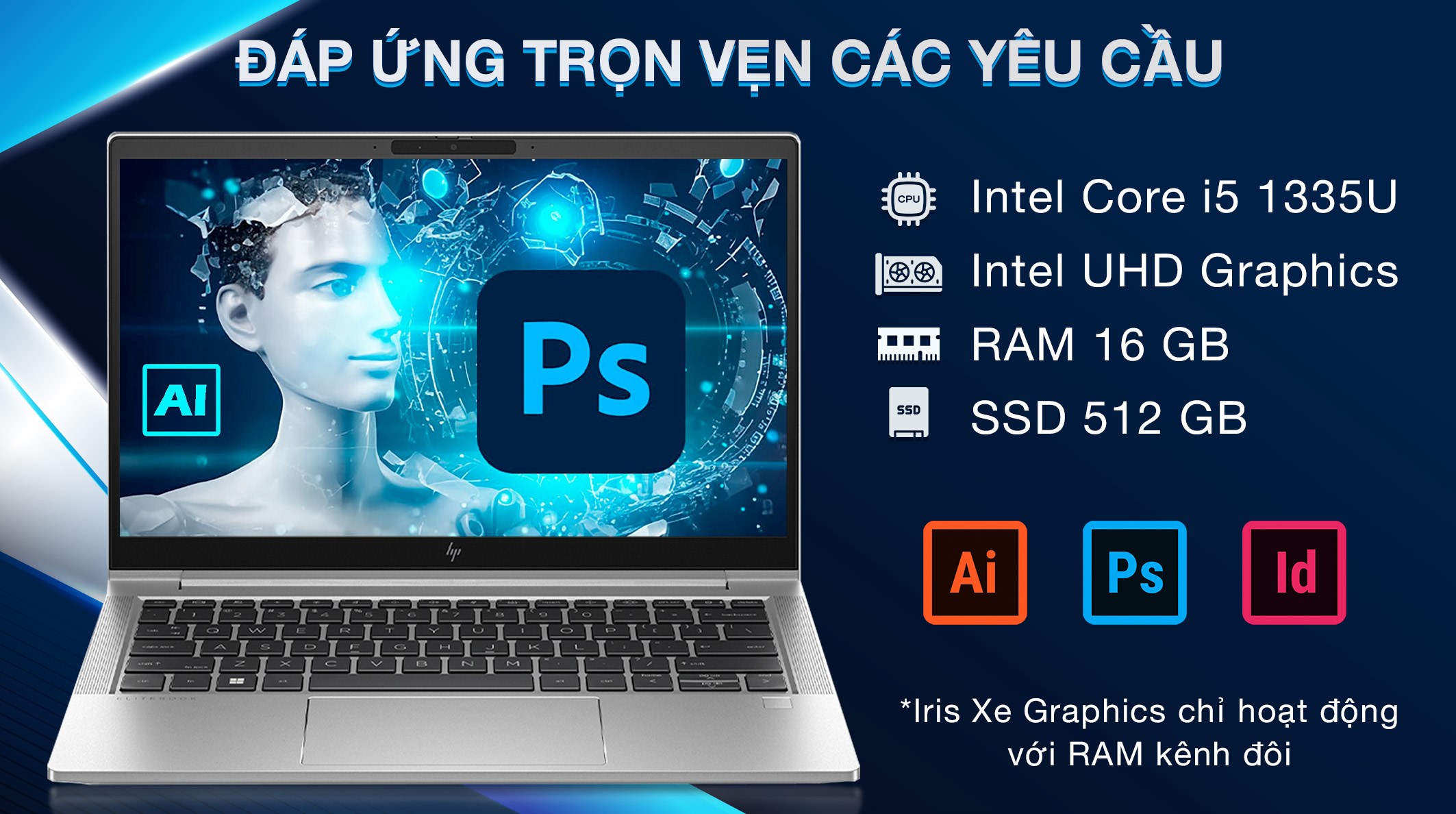 Laptop HP Elitebook 630 G10 - 9J0B4PT (i5 1335U, 16GB, 512GB, Full HD, Win11)