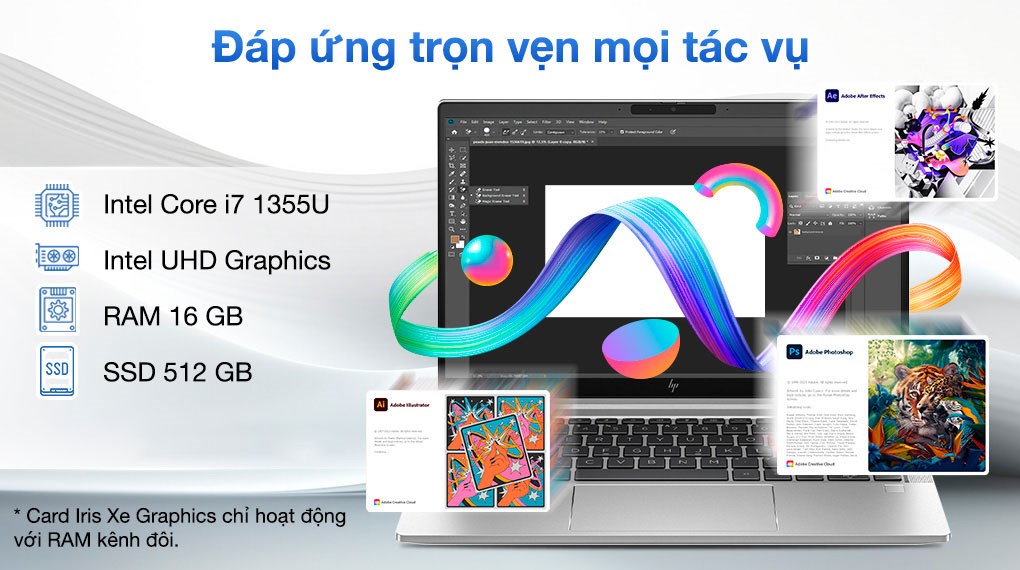 Laptop HP Elitebook 630 G10 - 9J0B7PT (i7 1355U, 16GB, 512GB, Full HD, Cảm ứng, Win11)