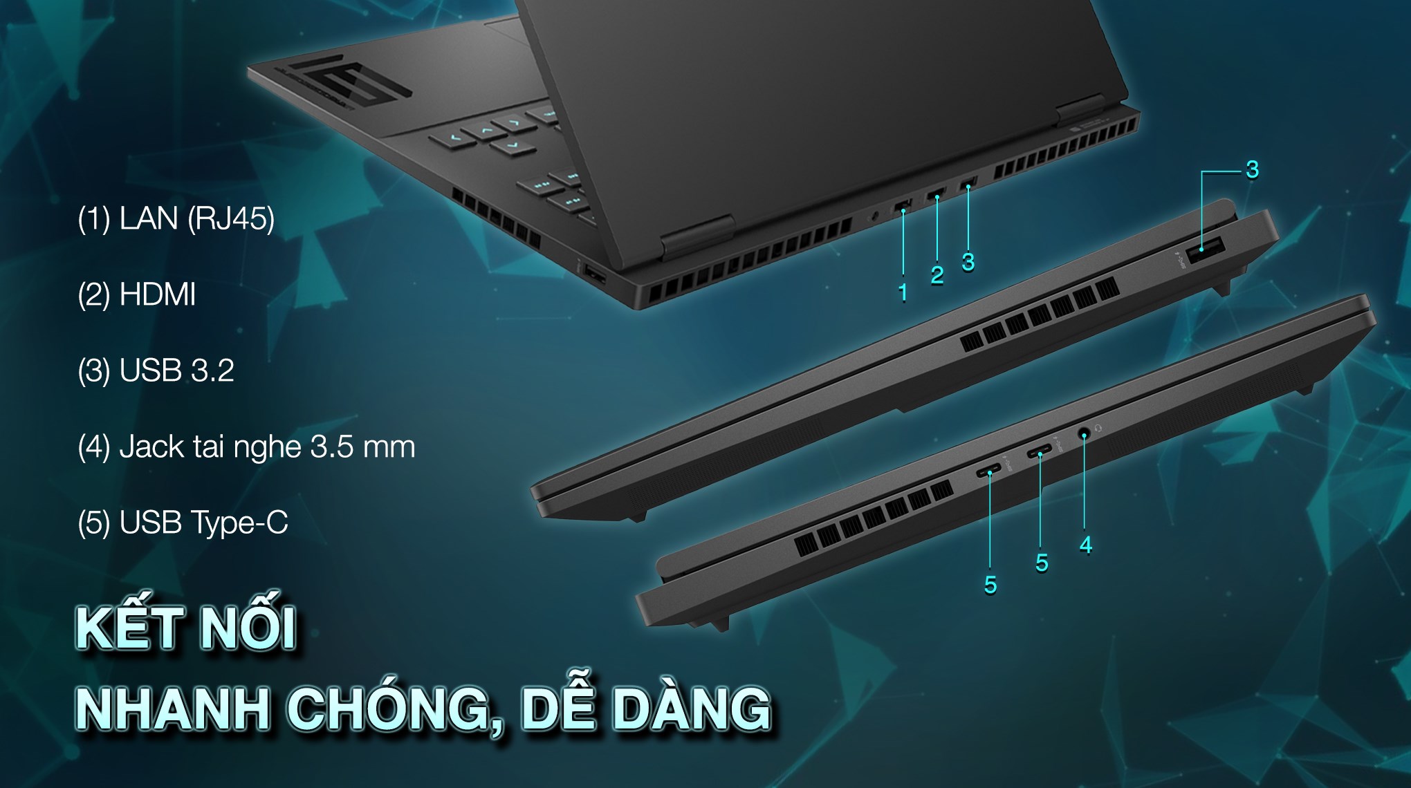 Laptop HP Gaming OMEN 16 xf0071AX - 8W946PA (R7 7840HS, 32GB, 1TB, RTX 4060 8GB, QHD 240Hz, Win11)