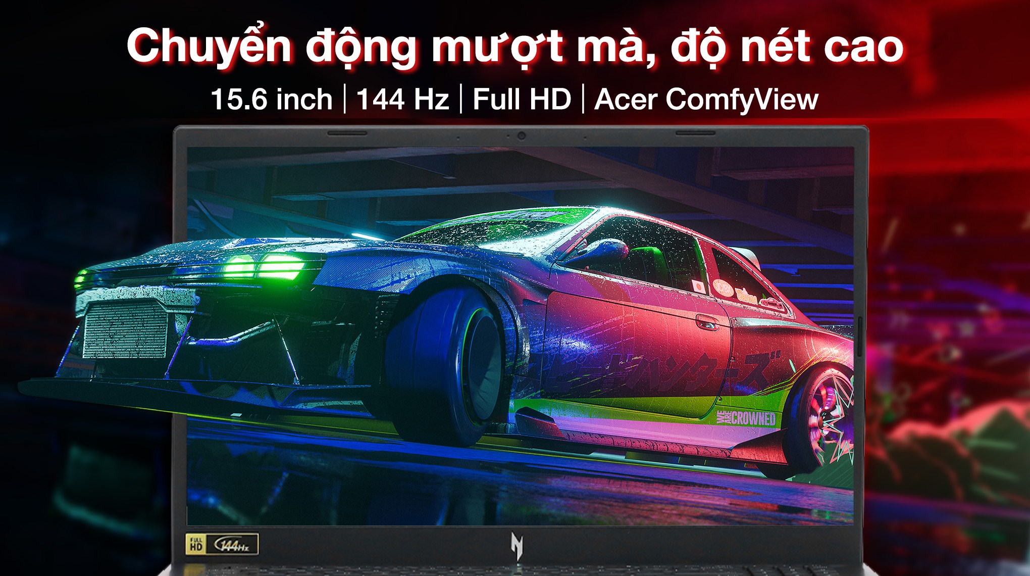 Laptop Acer Gaming Nitro V ANV15 51 58AN - NH.QNASV.001 (i5 13420H, 8GB, 512GB , RTX 2050 4GB, Full HD 144Hz, Win11)