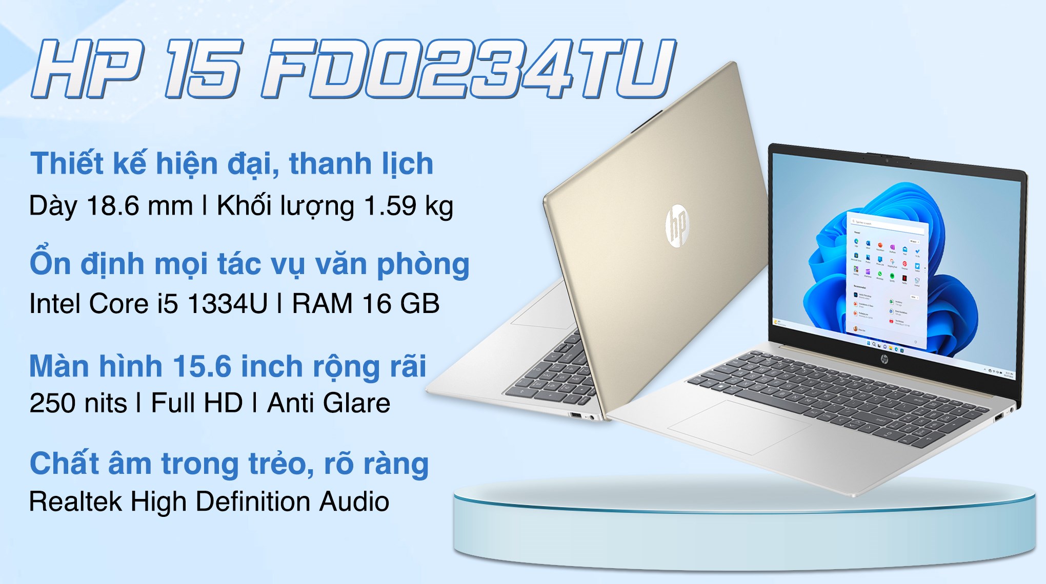 Laptop HP 15 fd0234TU i5 1334U/16GB/512GB/Win11 (9Q969PA)