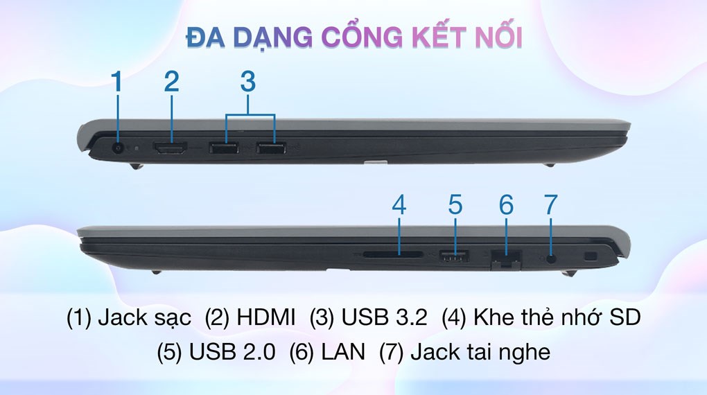 Laptop Dell Vostro 15 3520 - i5U165W11GRU (i5 1235U, 16GB, 512GB, 15.6"F, 120Hz, OfficeHS, KYHD, Win11)