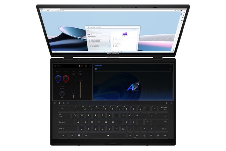 Laptop Asus Zenbook 14 Duo OLED UX8406MA Ultra 7 155H/16GB/512GB/120Hz/Touch/Pen/Túi/Win11 (PZ307W) Màu Xám