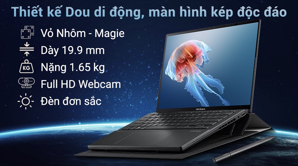 Laptop Asus Zenbook 14 Duo OLED UX8406MA Ultra 9 185H/32GB/1TB/120Hz/Win11 (PZ142W)