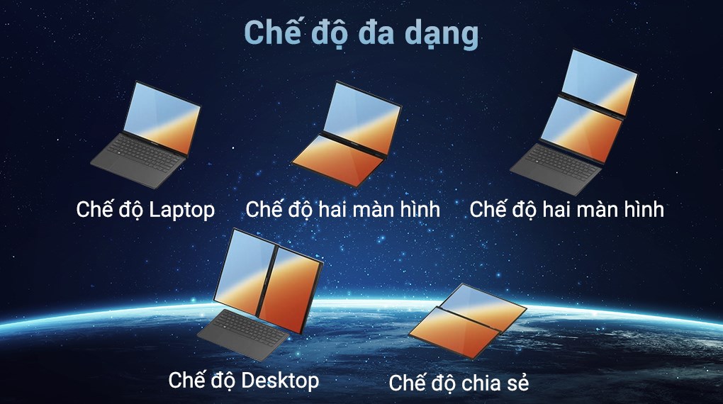 Laptop Asus Zenbook 14 Duo OLED UX8406MA Ultra 9 185H/32GB/1TB/120Hz/Win11 (PZ142W)