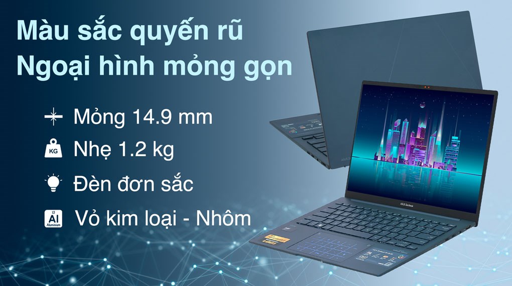 Laptop Asus Zenbook 14 OLED UX3405MA - PP475W (Ultra 9 185H, 32GB, 1TB, 2.8K OLED 120Hz, Win11)