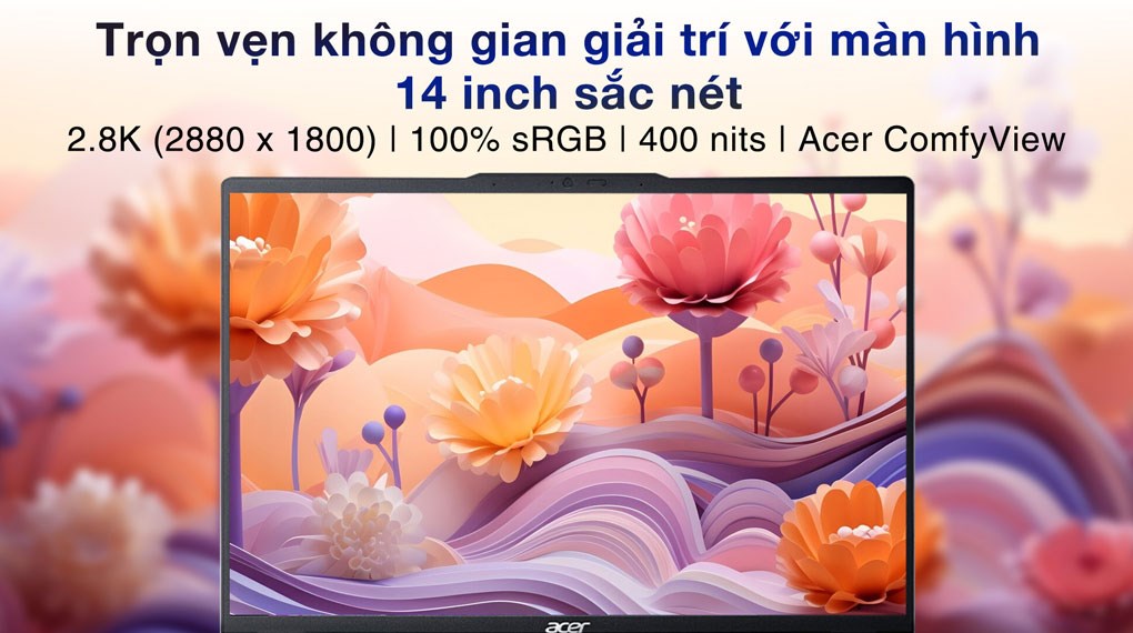 Laptop Acer Swift Go 14 AI 73 71ZX - NX.KSLSV.002 (Ultra 7 155H, 16GB, 512GB, 2.8K, Win11)